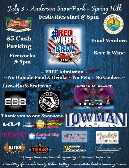 red white and brew flyer