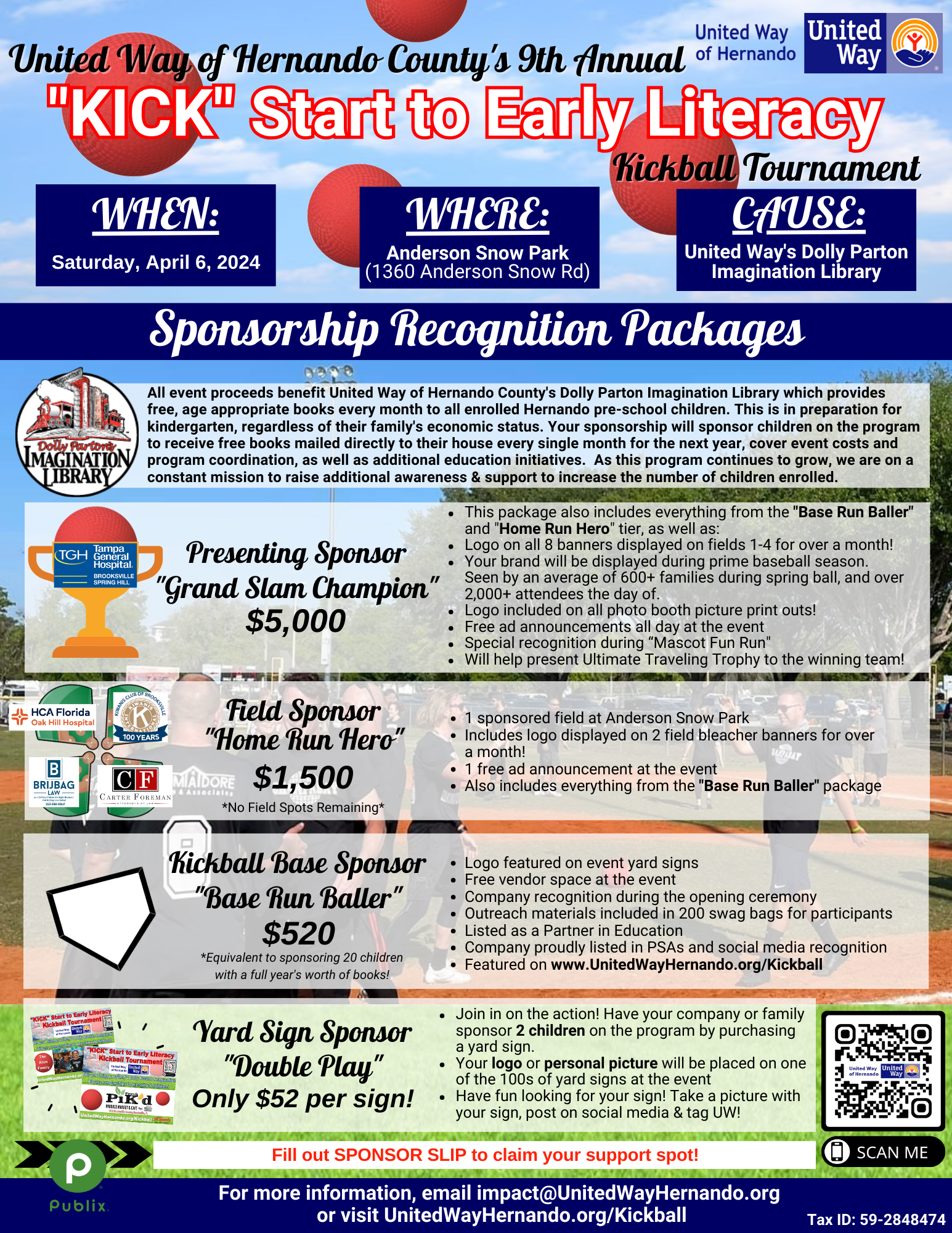 2024 Kickball Sponsorship Flyer 