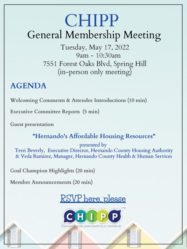CHIPP May 2022 Meeting
