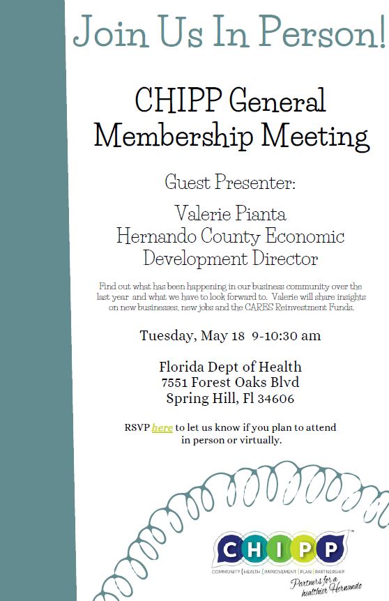 CHIPP May 2021 Meeting