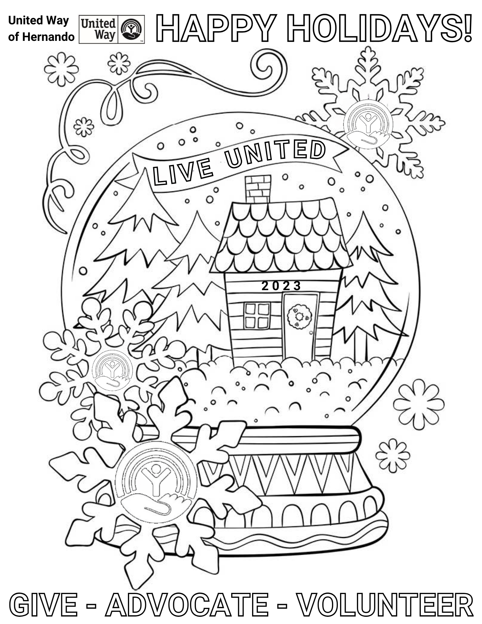 2023 Holiday Card Coloring Contest 
