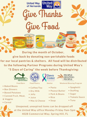 Give Thanks, Give Food Flyer