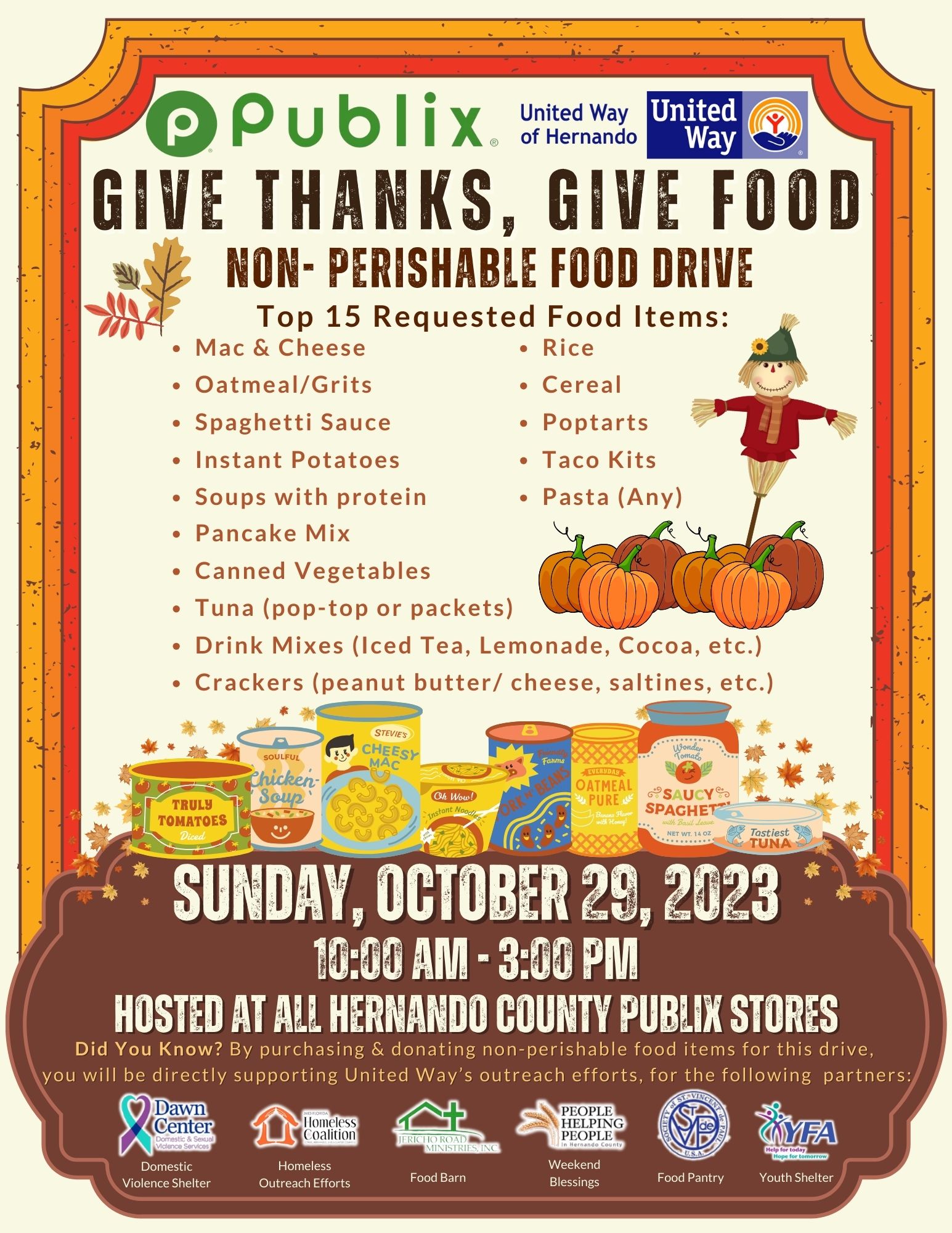 Publix Collections: Give Thanks, Give Food Drive 2023