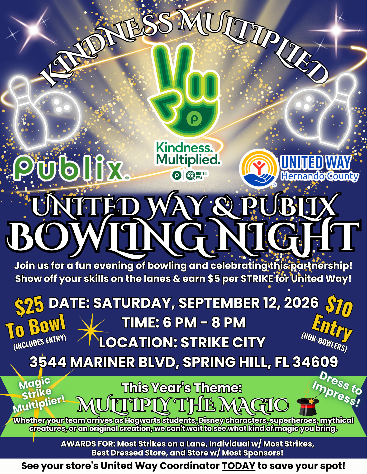Publix Bowling Night 2026 Flyer