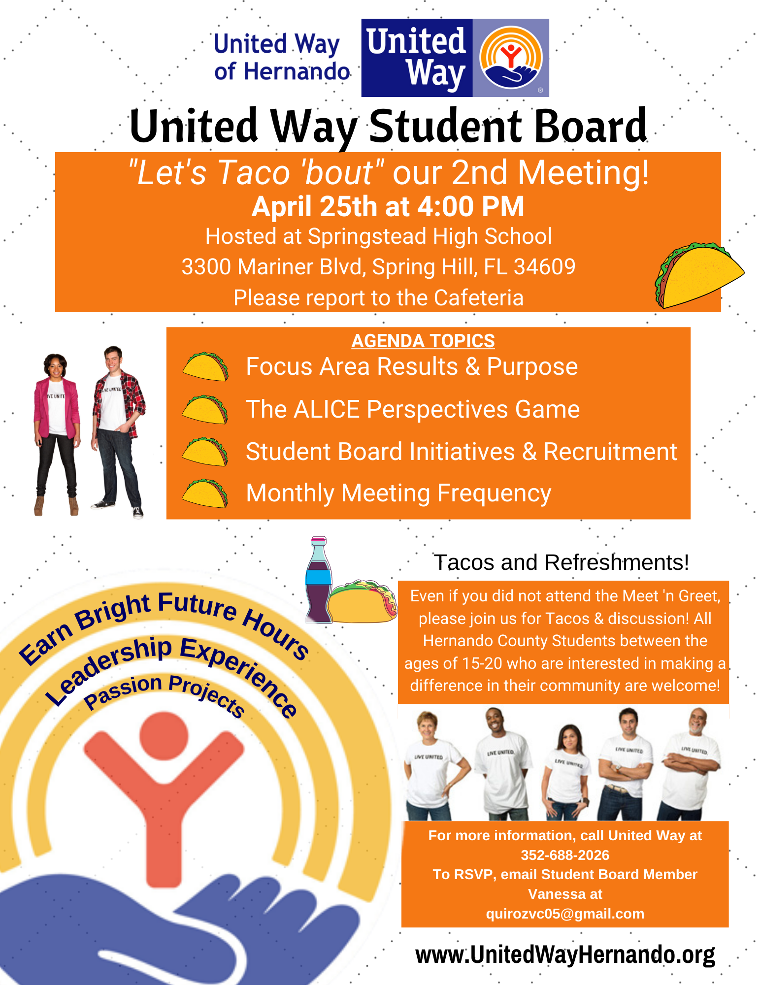 Student Board April 2022 flyer