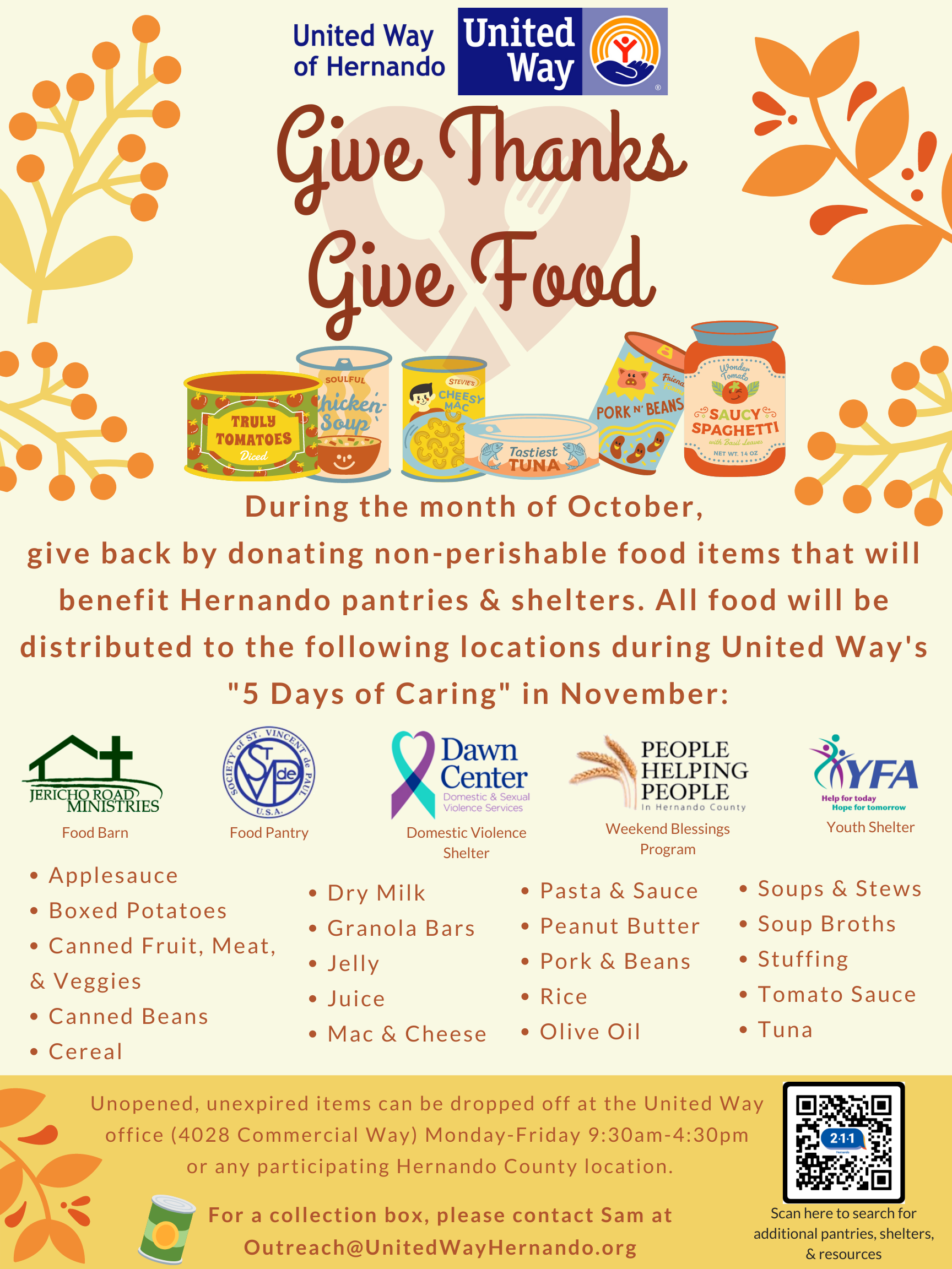 food drive flyer