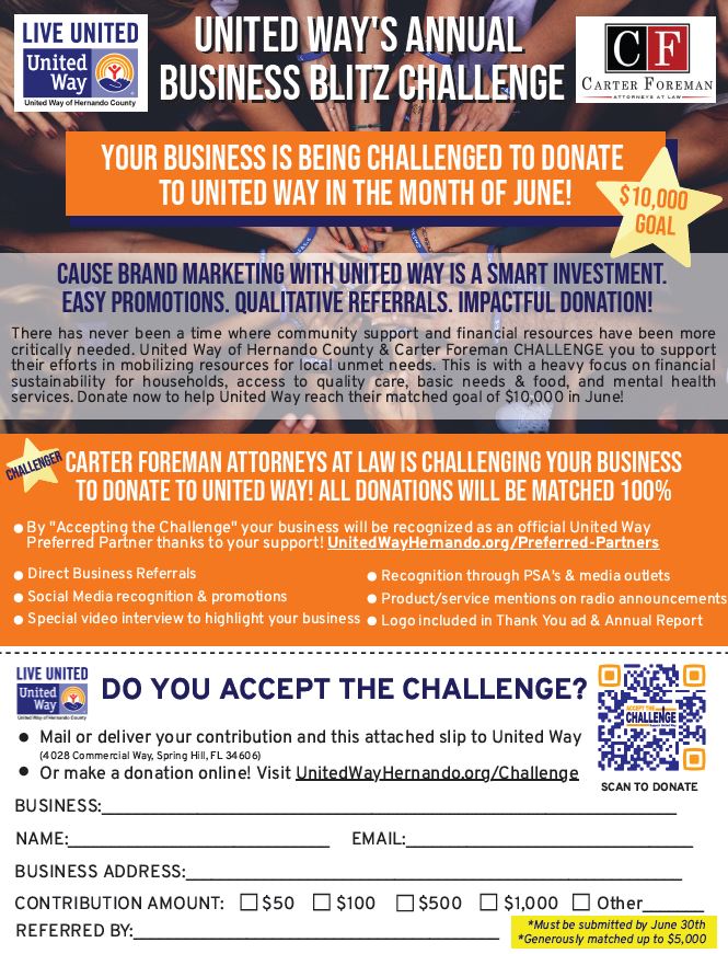 2022 Business Blitz Challenge flyer
