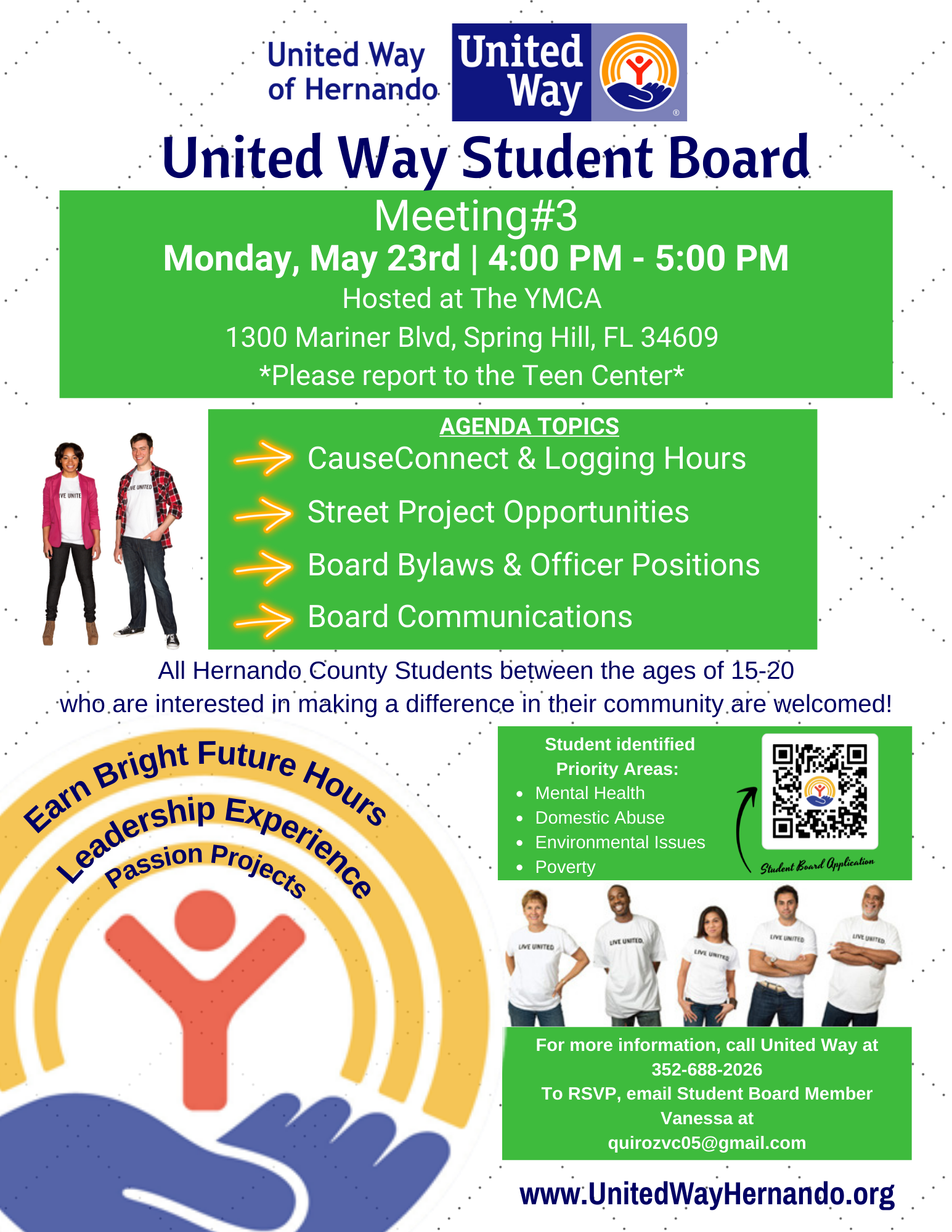 Student Board May 2022 flyer
