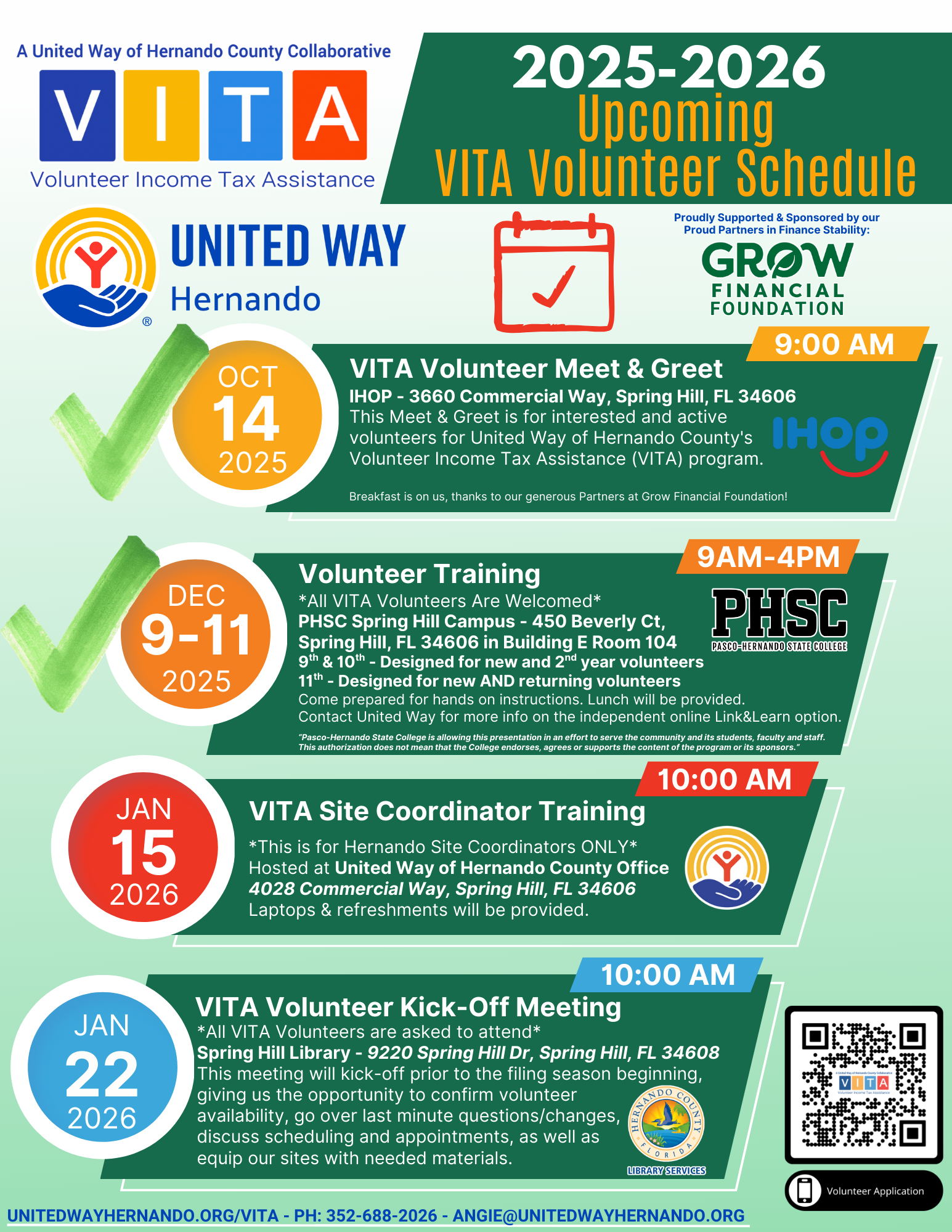 Volunteer Schedule